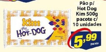 Vencedor Atacadista Pao p/ Hot Dog Kim 500g pacote c/ 10 unidades oferta