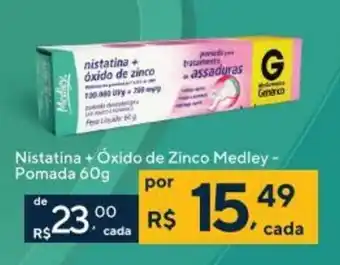 Coop Nistatina + Oxido de Zinco Medley - Pomada 60g oferta