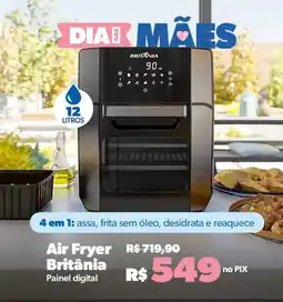 Lojas TaQi Air Fryer Britânia Painel digital oferta
