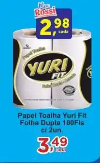 Rossi Supermercado Papel Toalha Yuri Fit Folha Dupla 100Fls c/ 2un. oferta