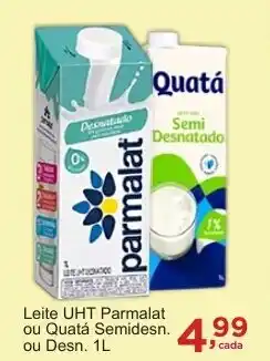 Rossi Supermercado Leite UHT Parmalat ou Quatá Semidesn. ou Desn. oferta