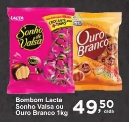 Rossi Supermercado Bombom Lacta Sonho Valsa ou Ouro Branco oferta