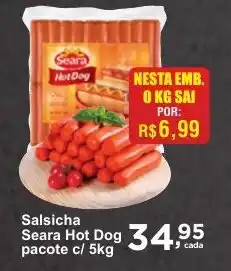 Rossi Supermercado Salsicha Seara Hot Dog pacote oferta