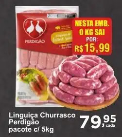 Rossi Supermercado Linguiça Churrasco Perdigão pacote oferta