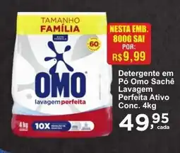 Rossi Supermercado Detergente em Pó Omo Sachê Lavagem Perfeita Ativo Conc. oferta