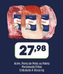 Arena Atacado Acem, Ponta de Peito ou Paleta Porcionado Friboi Embalado a vacuo 1kg oferta