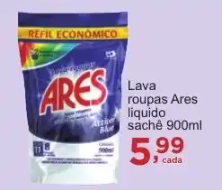 Rossi Supermercado Lava roupas Ares liquido sachê oferta