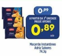 Arena Atacado Macarrao Instantaneo Adria Sabores 74.3g oferta