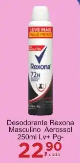 Rossi Supermercado Desodorante Rexona Masculino Aerossol oferta