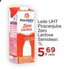 Rossi Supermercado Leite UHT Zero Piracanjuba Zero Lactose Semidesn. oferta