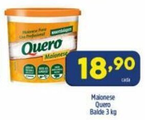 Arena Atacado Maionese Quero Balde 3kg oferta