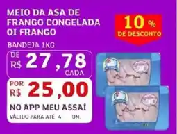 Assaí Atacadista Meio da asa de frango congelada oi frango oferta