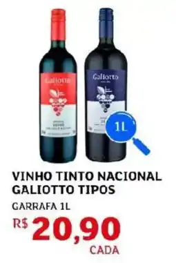 Assaí Atacadista Vinho tinto nacional galiotto tipos garrafa oferta