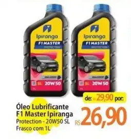 Atacadão Óleo Lubrificante F1 Master Ipiranga Protection-20W50 SL Frasco oferta