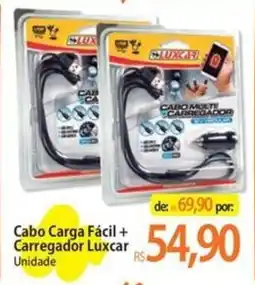 Atacadão Cabo Carga Fácil + Carregador Luxcar Unidade oferta