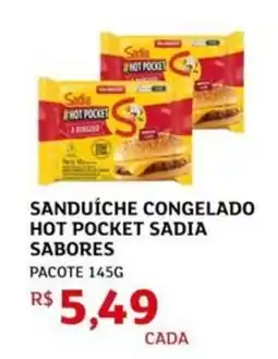 Assaí Atacadista Sanduíche congelado hot pocket sadia sabores oferta