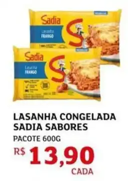 Assaí Atacadista Lasanha congelada sadia sabores oferta