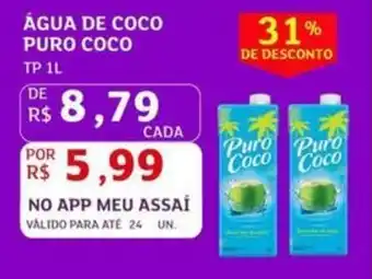 Assaí Atacadista Água de coco puro coco oferta