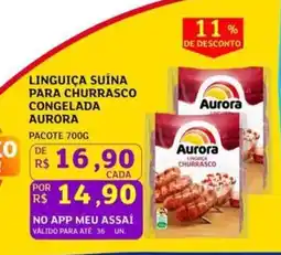 Assaí Atacadista Linguiça suína para churrasco congelada aurora oferta