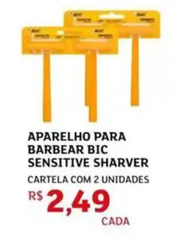 Assaí Atacadista Aparelho para barbear bic sensitive sharver cartela com 2 unidades oferta
