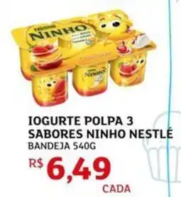Assaí Atacadista Iogurte polpa 3 sabores ninho nestlé bandeja oferta