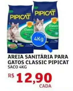 Assaí Atacadista Areia sanitária para gatos classic pipicat saco oferta