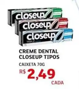 Assaí Atacadista Creme dental closeup tipos caixeta oferta