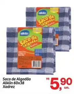 Fort Atacadista Saco de Algodão Alklin 60x38 Xadrez oferta