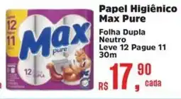 Supermercados Mateus Papel Higiênico Max Pure oferta
