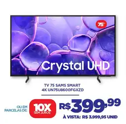DB Supermercados Tv 75 sams smart 4K UN75U8600FGXZD oferta