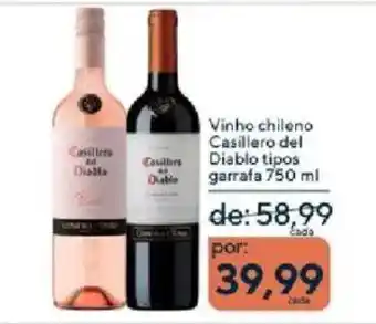 Vinho chileno Casillero del Diablo tipos garrafa