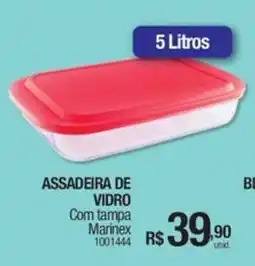Milium Assadeira de vidro com tampa marinex oferta