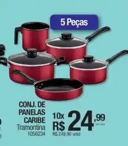 Milium Conj. de panelas caribe tramontina oferta