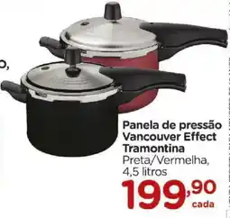 Carrefour Panela de pressão Vancouver Effect Tramontina Preta/Vermelha, oferta