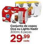 Carrefour Conjunto de copos Oca ou Lights Nadir 6 peças oferta