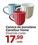 Carrefour Caneca de porcelana Carrefour Home Diversas cores oferta