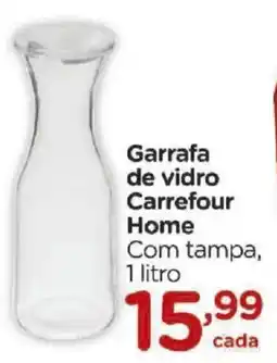 Carrefour Garrafa de vidro Carrefour Home Com tampa, oferta
