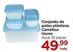 Carrefour Conjunto de potes plásticos Carrefour Home oferta