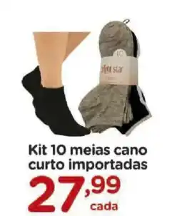 Carrefour Kit 10 meias cano curto importadas oferta