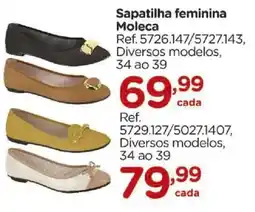 Carrefour Sapatilha feminina Moleca oferta