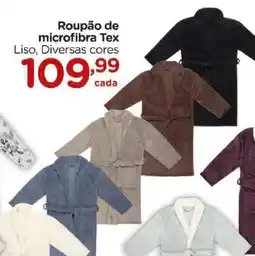 Carrefour Roupão de microfibra Tex Liso, Diversas cores oferta