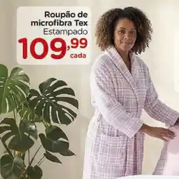 Carrefour Roupão de microfibra Tex Estampado oferta