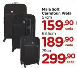 Carrefour Mala Soft Carrefour, Preta 57cm oferta
