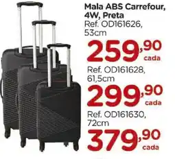 Carrefour Mala ABS Carrefour, 4W, Preta 61.5m oferta