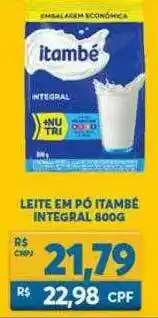Atacadão Centro Sul Leite Em Pó Itambé Integral 800g oferta
