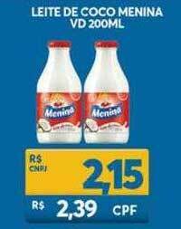 Atacadão Centro Sul Leite De Coco Menina Vd 200ml oferta