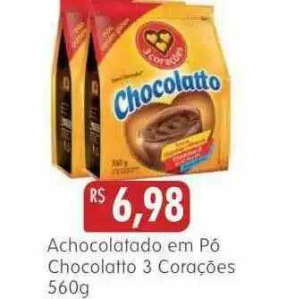 Epa Alchocolatado Em Pó Chocolatto 3 Coraçoes oferta