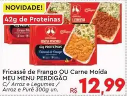 Komprao Atacadista Fricassê de Frango OU Carne Moída MEU MENU PERDIGÃO oferta