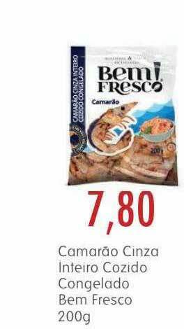 Epa Camarão Cinza Inteiro Cozido Congelado Bem Fresco oferta