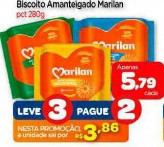 Nordestão Biscoito Amanteigado Marilan oferta